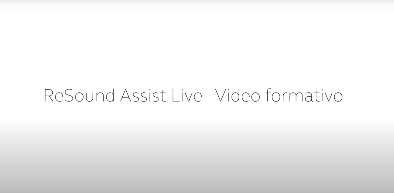 Carátula vídeo formativo ReSound Assist Live para profesionales